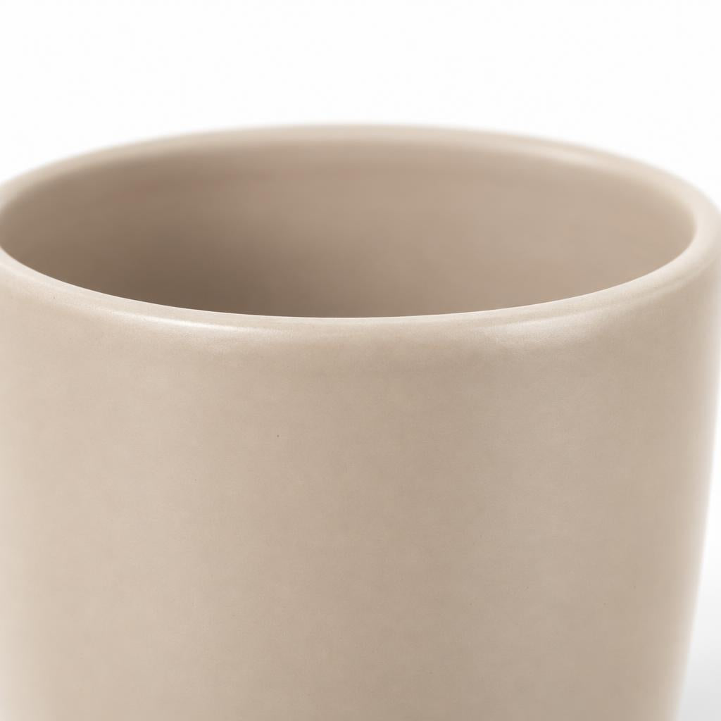 Stone Hugo pot with a tall, rounded shape