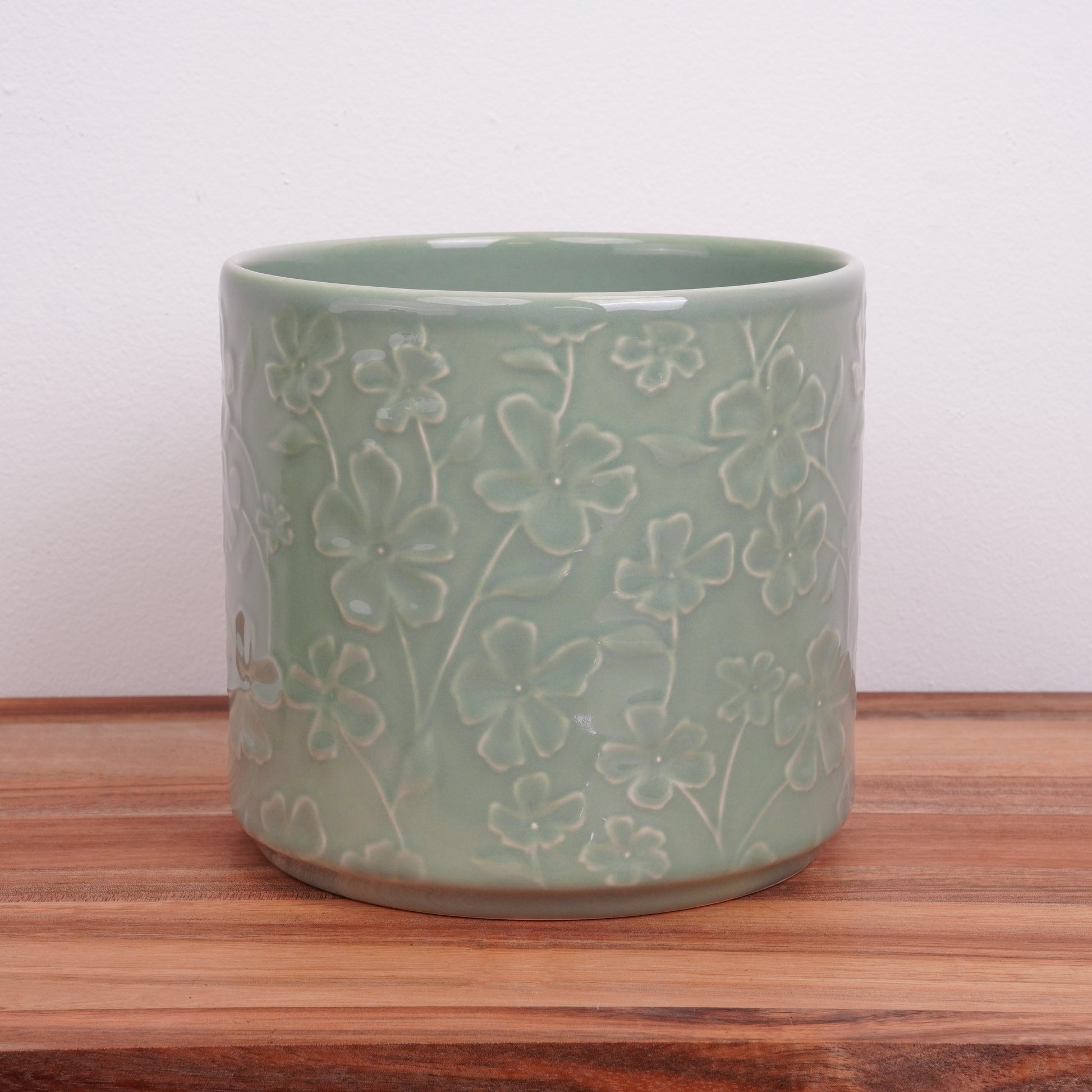 Mint Ceramic Orchid Plant Pot Delivery UK