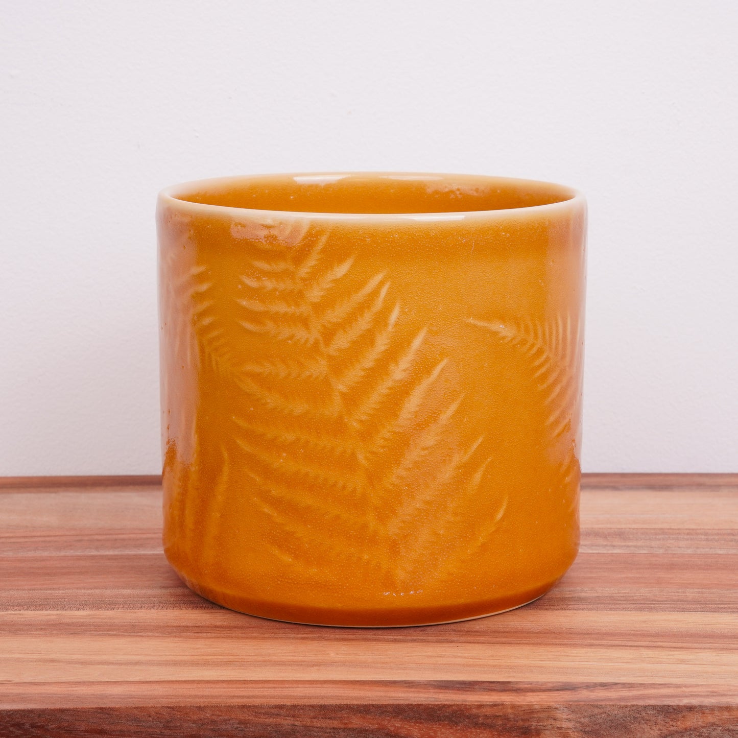 Mustard Fern Orchid Ceramic Plant Pot Delivery UK