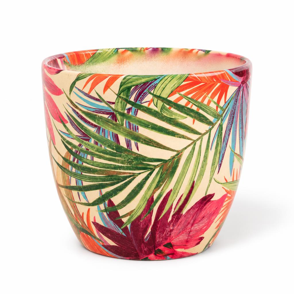 Monza decorative pot in Tropical Fuchsia