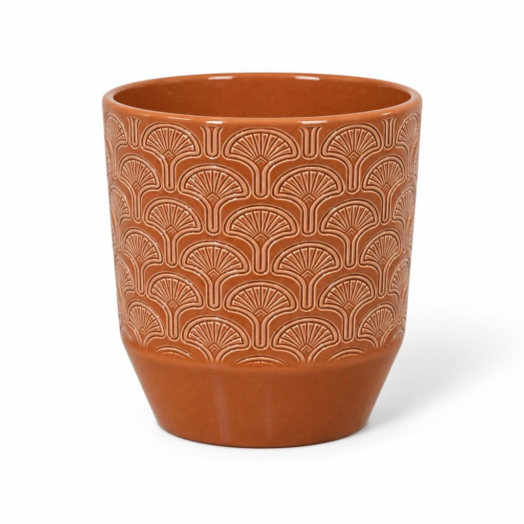 Tirza decorative plant pot in Pistache Chestnut