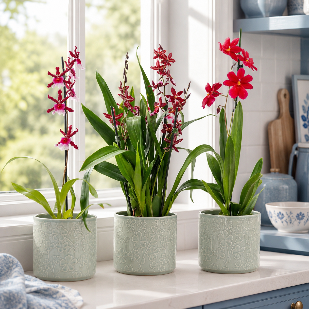 Red Cambria Orchid Plants for sale. Hand-wrapped with Fast, Reliable UK delivery.