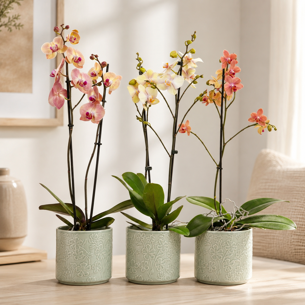 Flowering Phalaenopsis Orchid Plant Gift Set, Delivered UK.