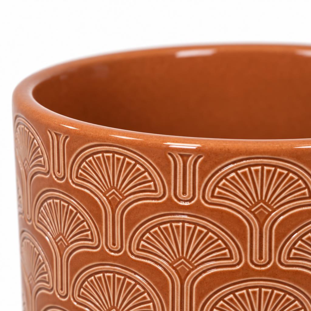 Tirza Chestnut ceramic plant pot