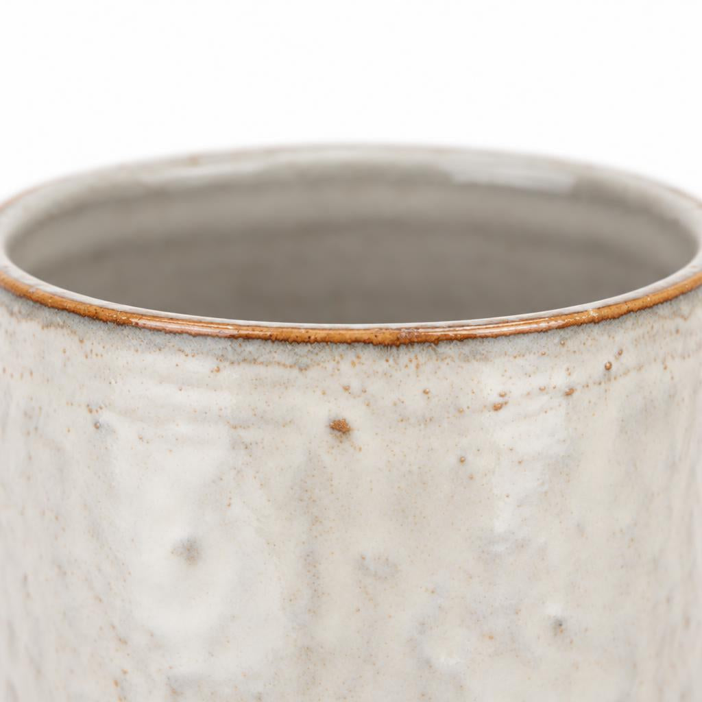 Iron Stone Pot | White | Decorative Orchid Plant Pot